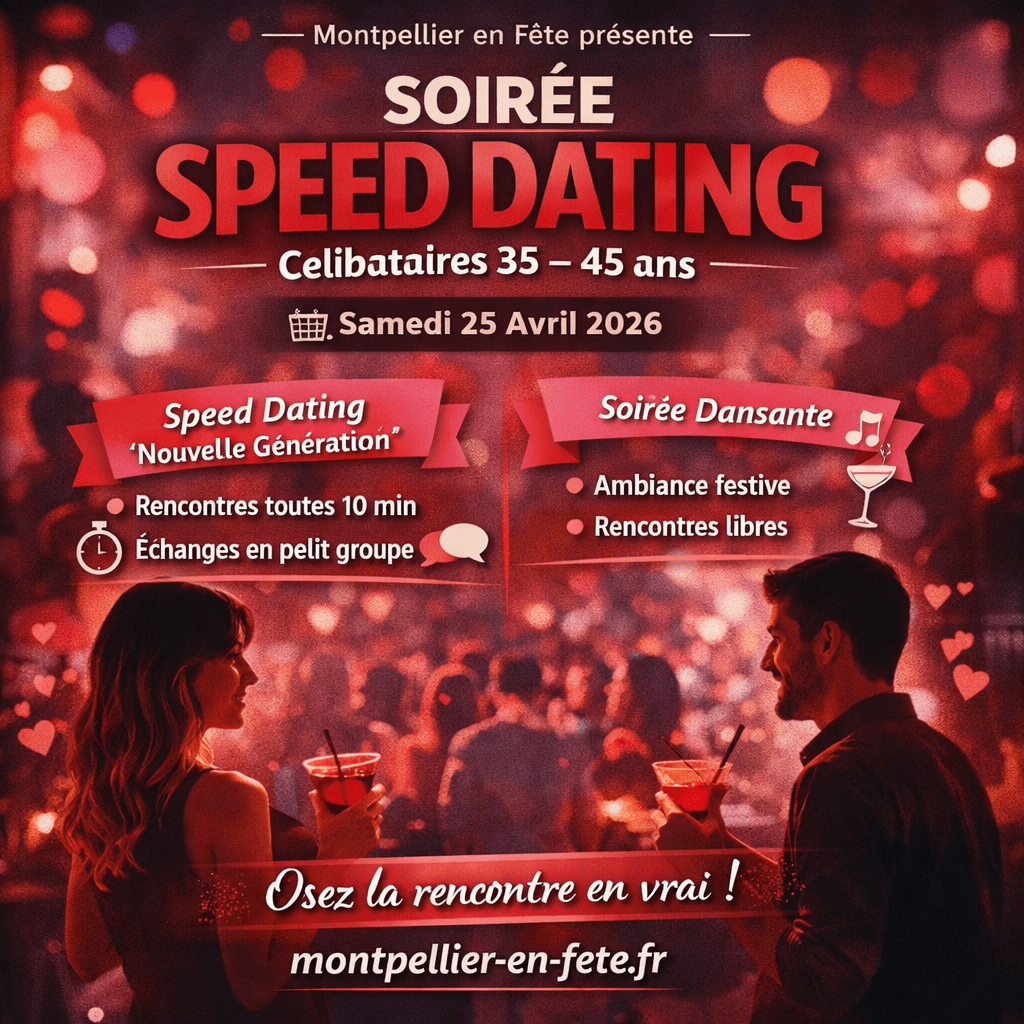 Flyer soirée MONTPELLIER EN FÊTE 25 avril 2026